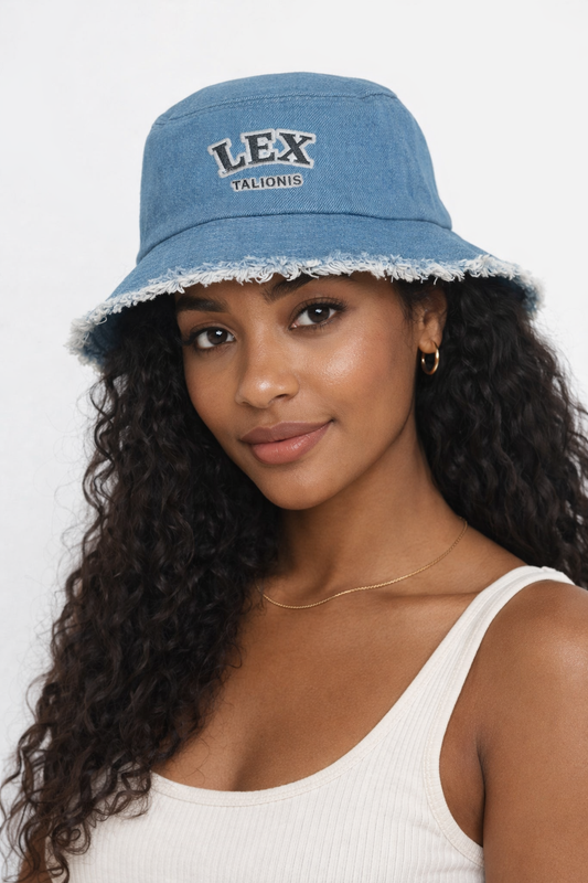 LEX Distressed Denim Bucket Hat