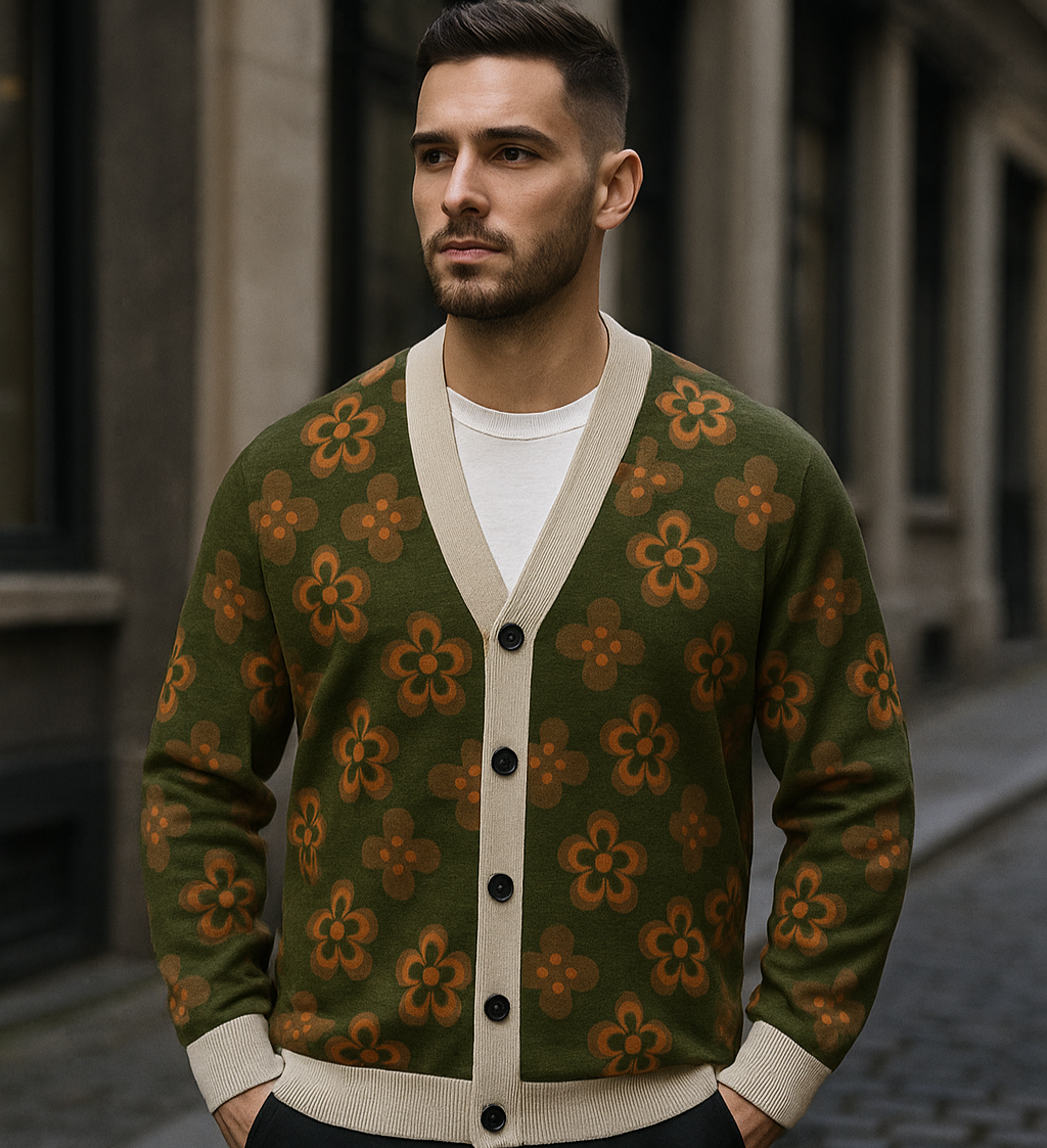 Flower Power Knitted Cardigan