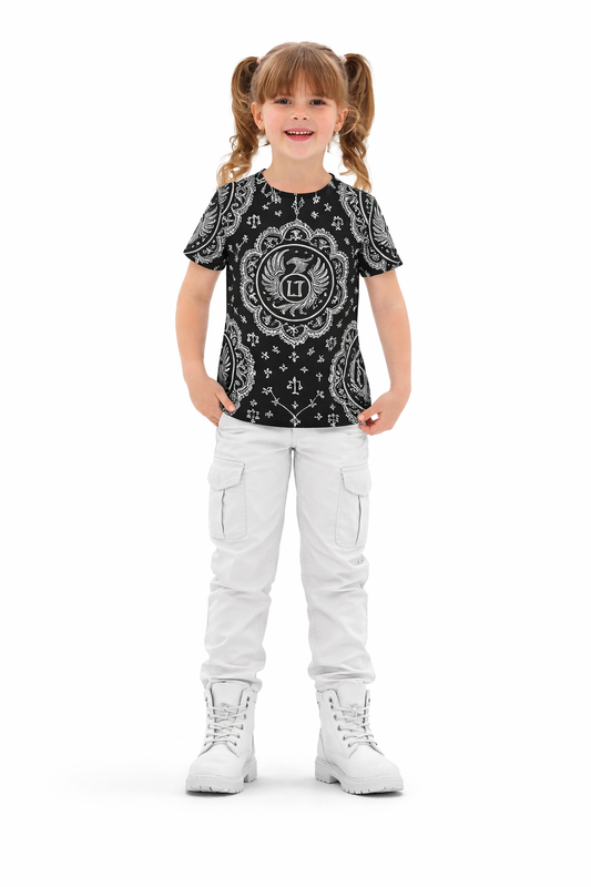 LEX Doily Kids Cotton Crew Neck T-shirt