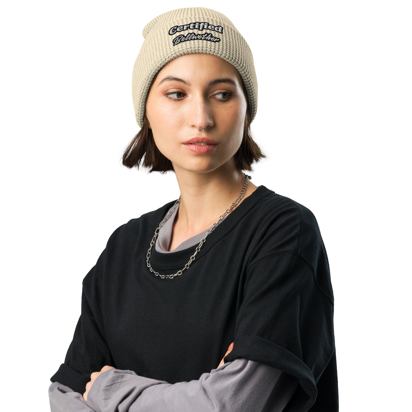 "Certified Bellwether" Waffle Beanie.