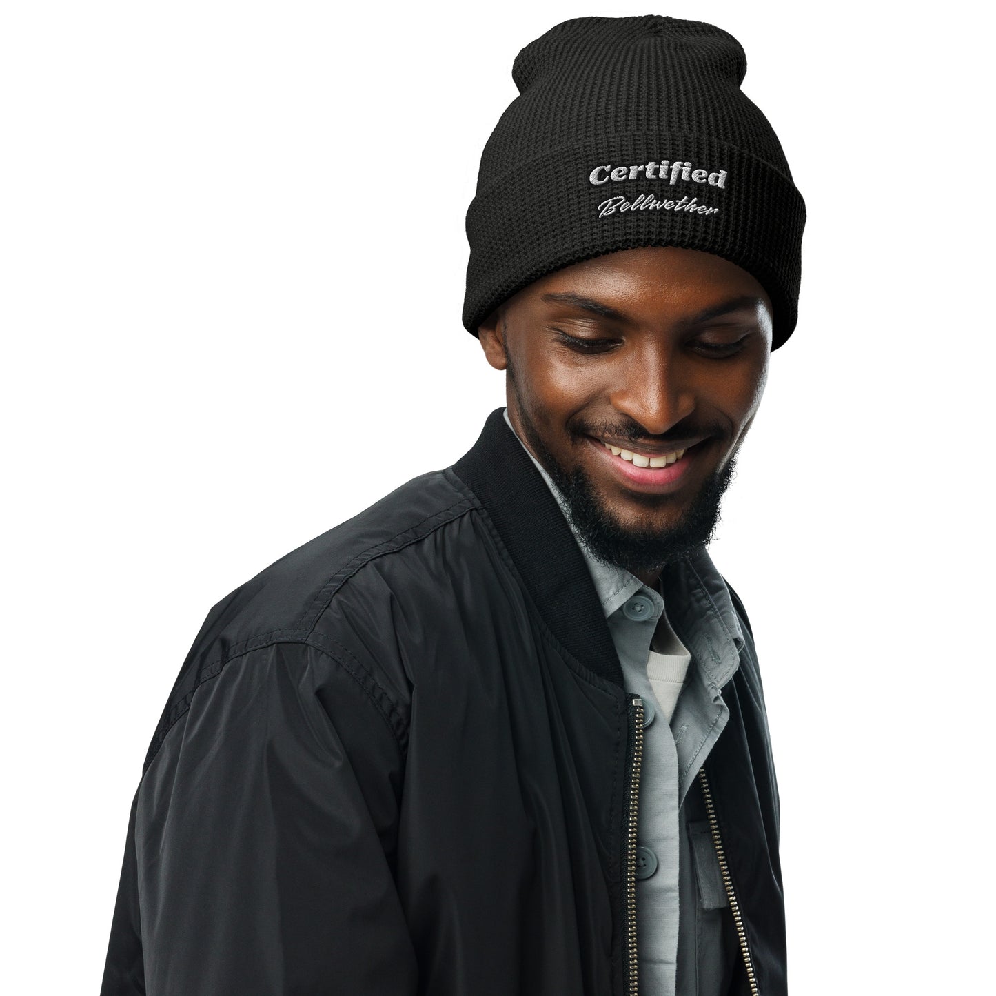"Certified Bellwether" Waffle Beanie.