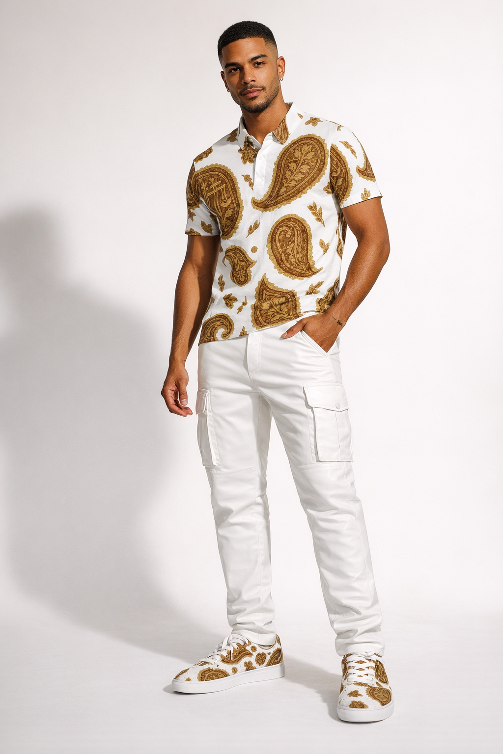 LEX Paisley Slim Fit Polo