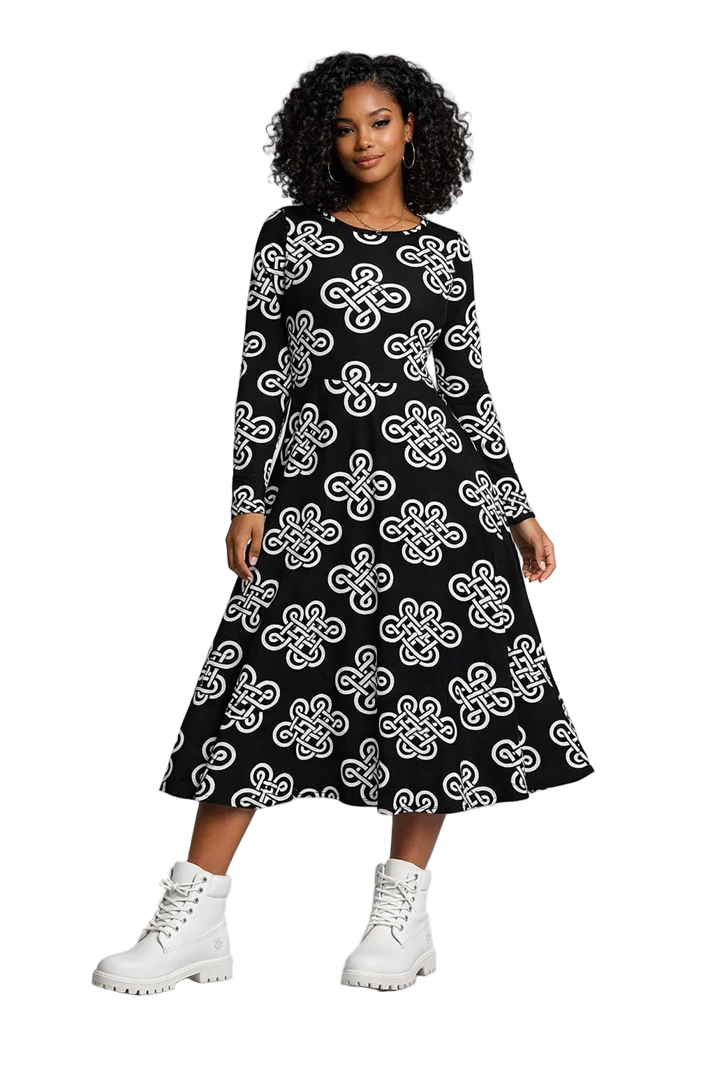 LEX Oath Knot L/S Midi Dress