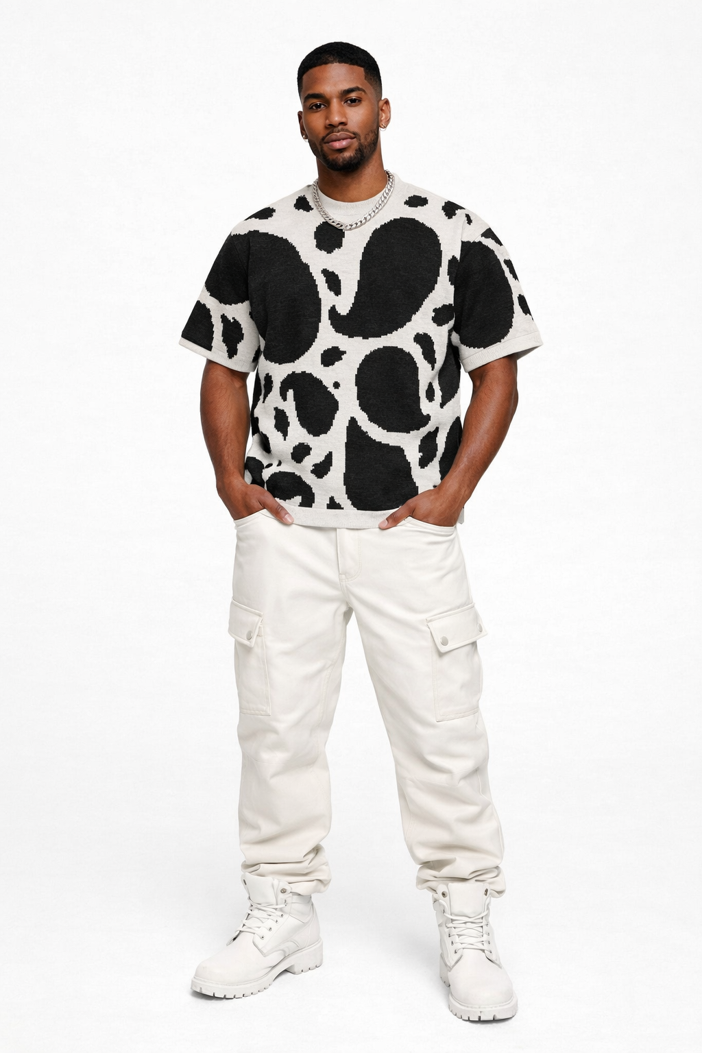 Lex Paisley Knitted Classic Tee