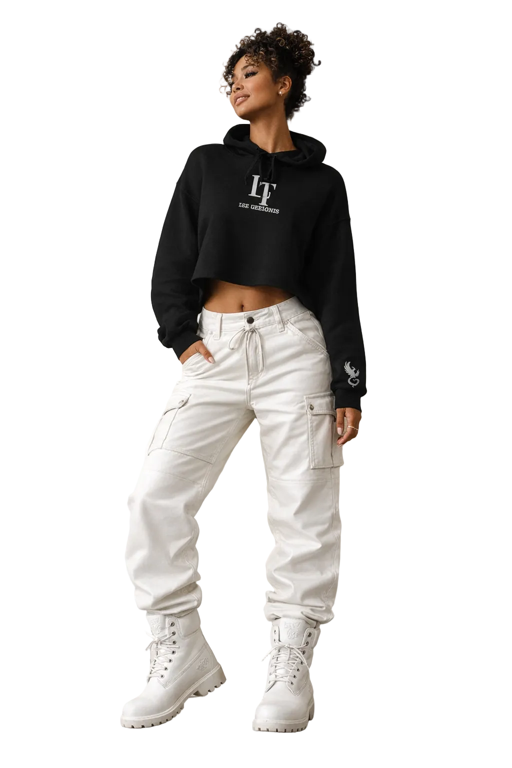 LEX Old English Crop Hoodie