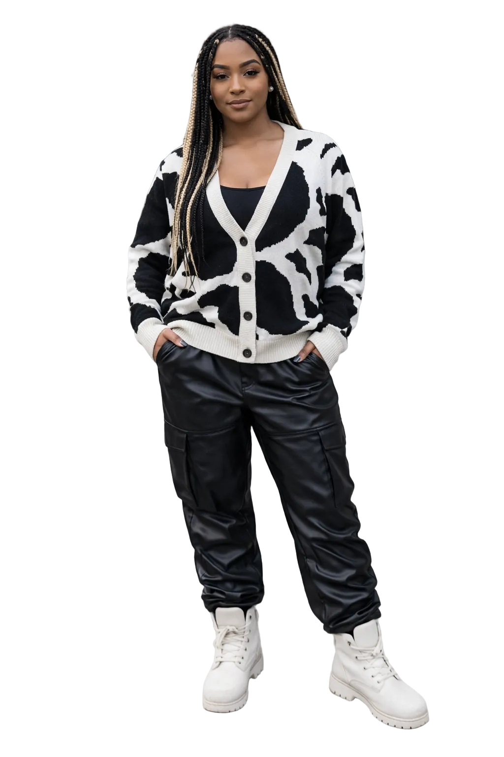 LEX Paisley Knitted Cardigan