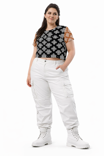 LEX Oath Knot Mix Media Crop Tee