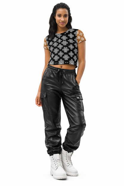 LEX Oath Knot Mix Media Crop Tee