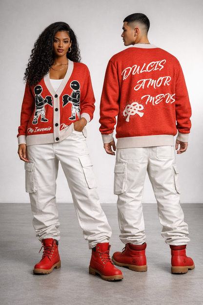 Utrique Aptus Te Invenio Me Invenis Knitted Cardigan | Amor Valentini (Unisex)