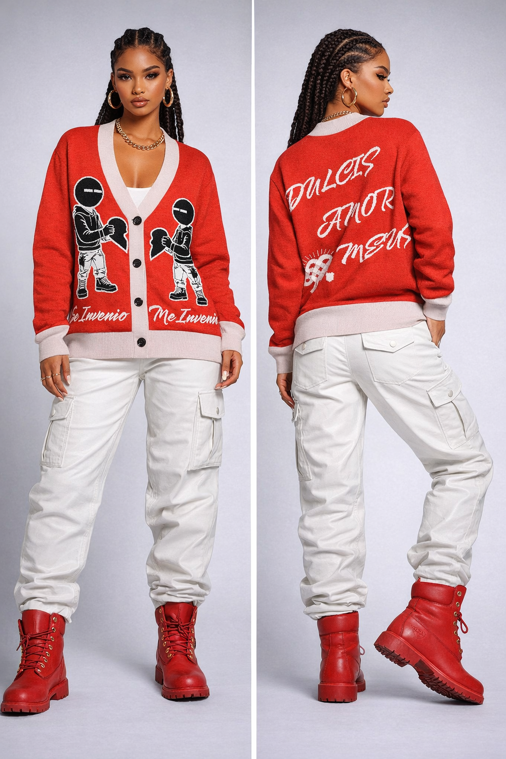 Utrique Aptus Te Invenio Me Invenis Knitted Cardigan | Amor Valentini (Unisex)