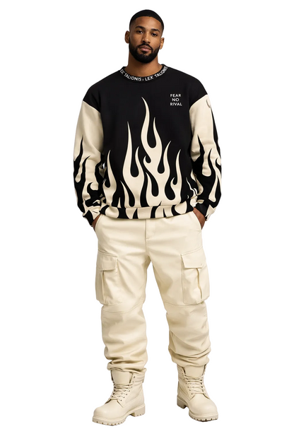Luxe Flames F.N.R. Cotton Sweatshirt