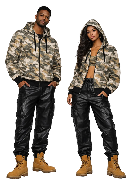Aged Parchment Camo® Zip Up Hoodie | Utrique Aptus (Unisex)