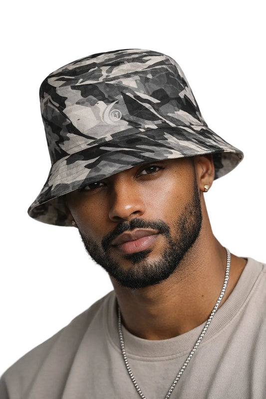 Obsidian Shard Camo® × Aged Parchment Camo® Reversible Bucket Hat