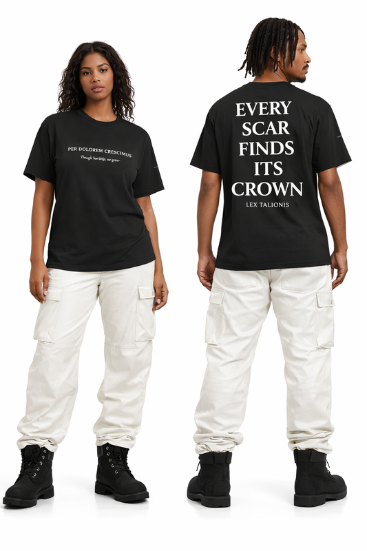 Per Dolorm Crescimus Garment-dyed Heavyweight T-shirt | Utrique Aptus