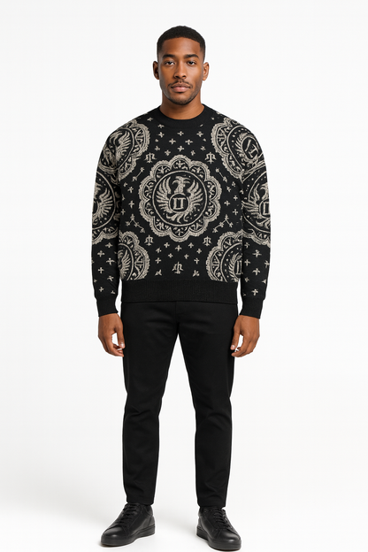 LEXDoliy® Relaxed Fit Knitted Crew Neck Sweater