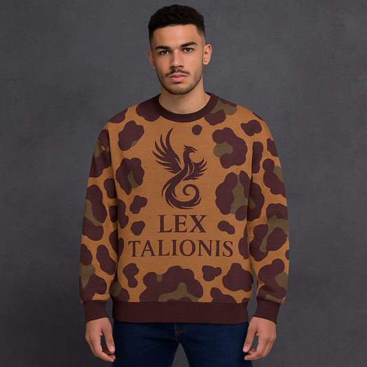 Venaticus Leopard Fit Knitted Crew Neck Sweater