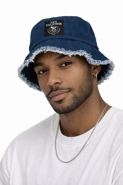 LEX Fibris Caeruleis Bucket Hat | Distressed Denim