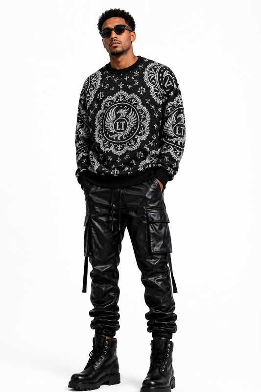 LEXDoily® Relaxed Fit Knitted Crew Neck Sweater