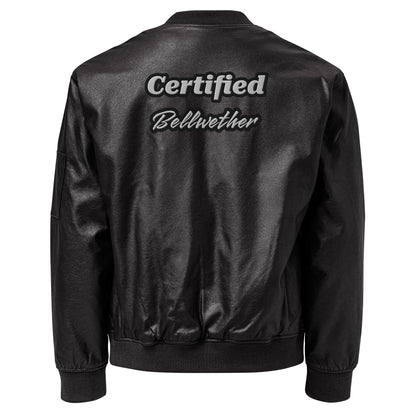 Leather Bomber Jacket.