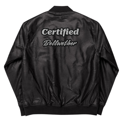 Leather Bomber Jacket.