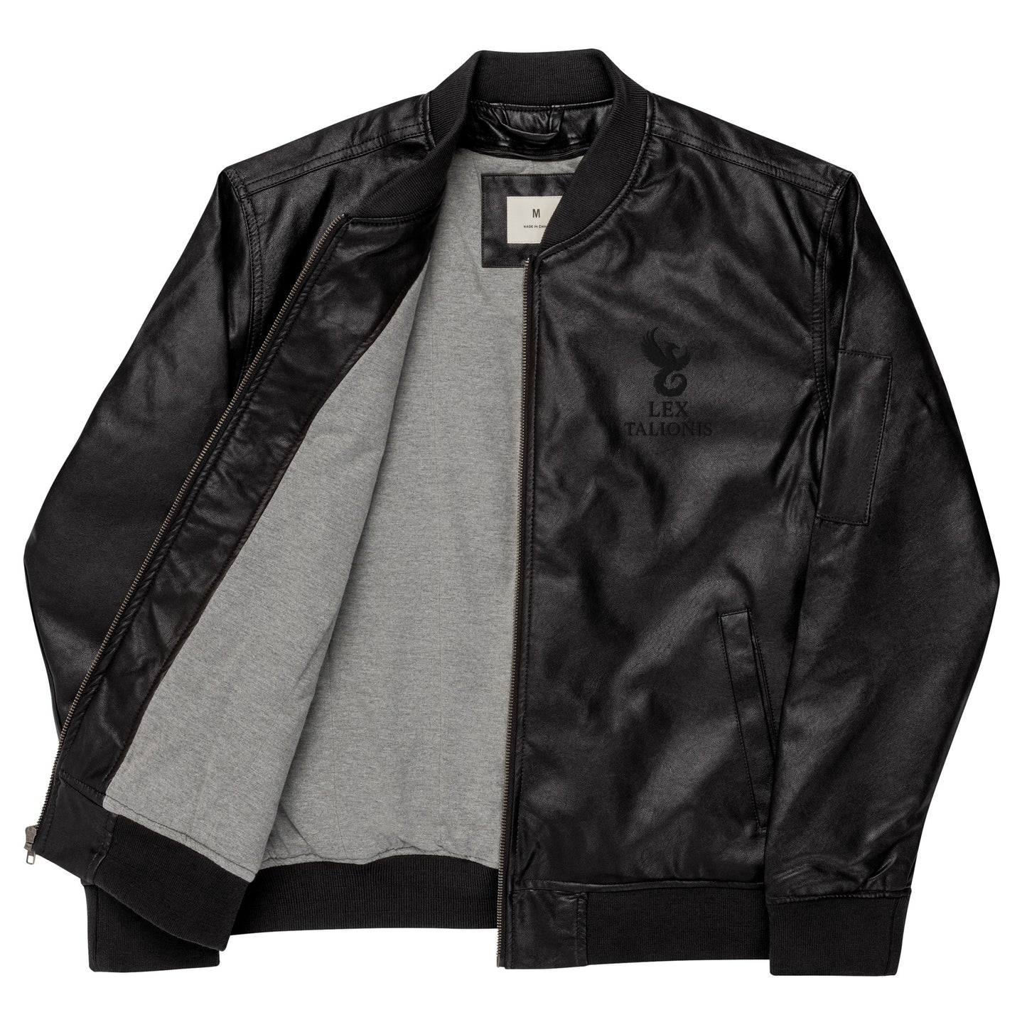 Leather Bomber Jacket.