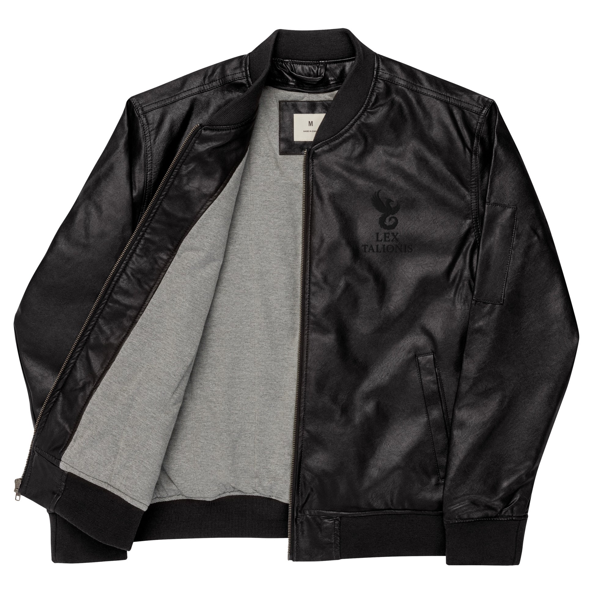 Leather Bomber Jacket.