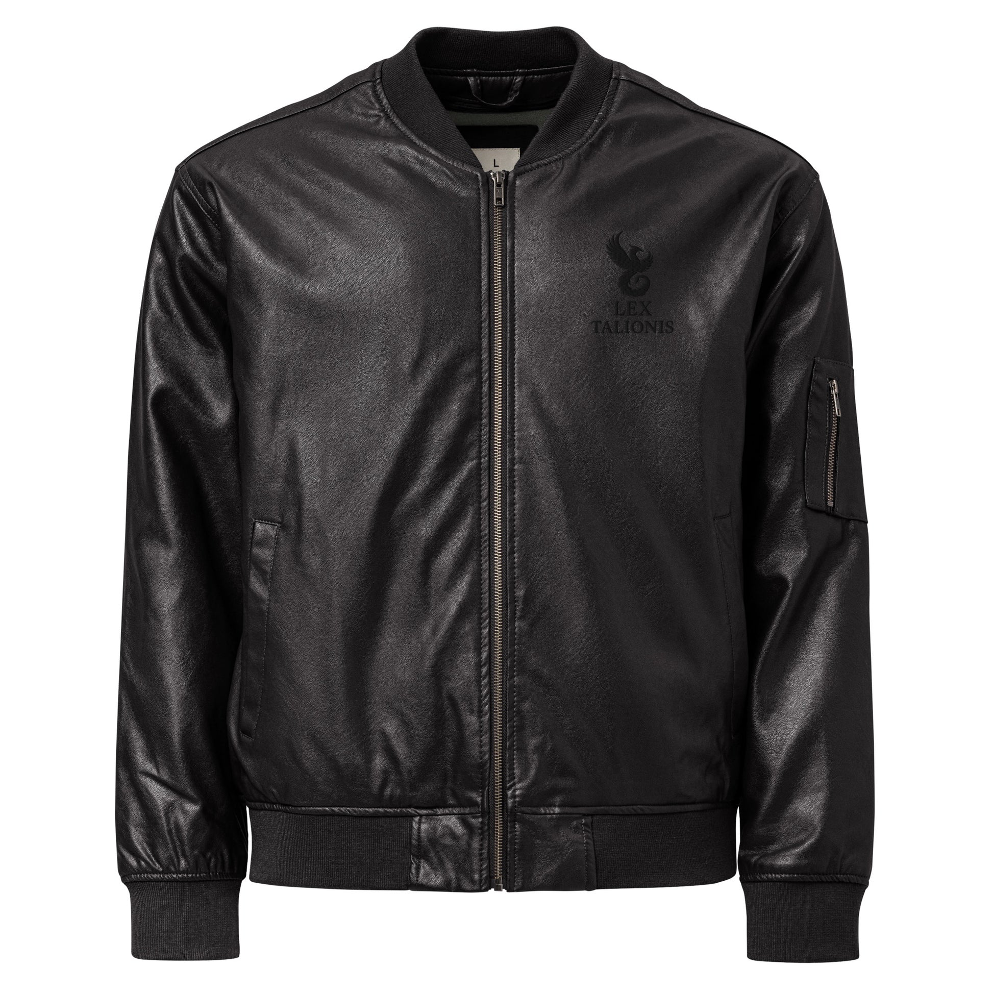 Leather Bomber Jacket.