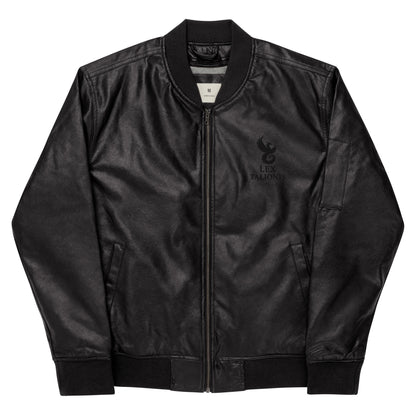 Leather Bomber Jacket.