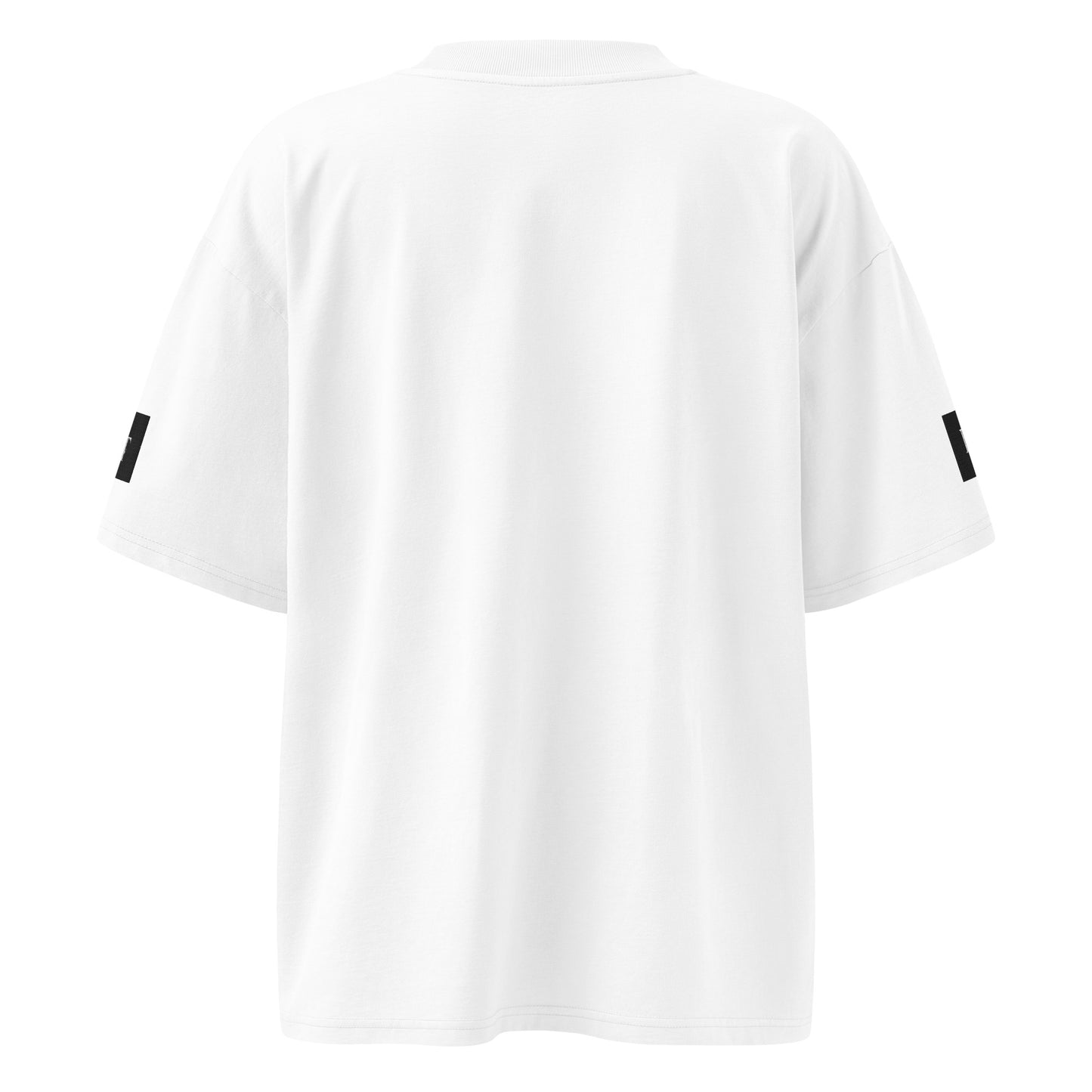 Organic Oversized High Neck "Bostonia Originem" T-shirt | White.