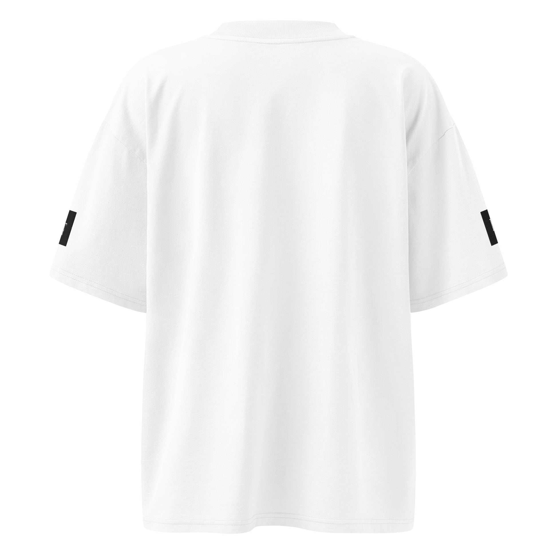 Organic Oversized High Neck "Bostonia Originem" T-shirt | White.