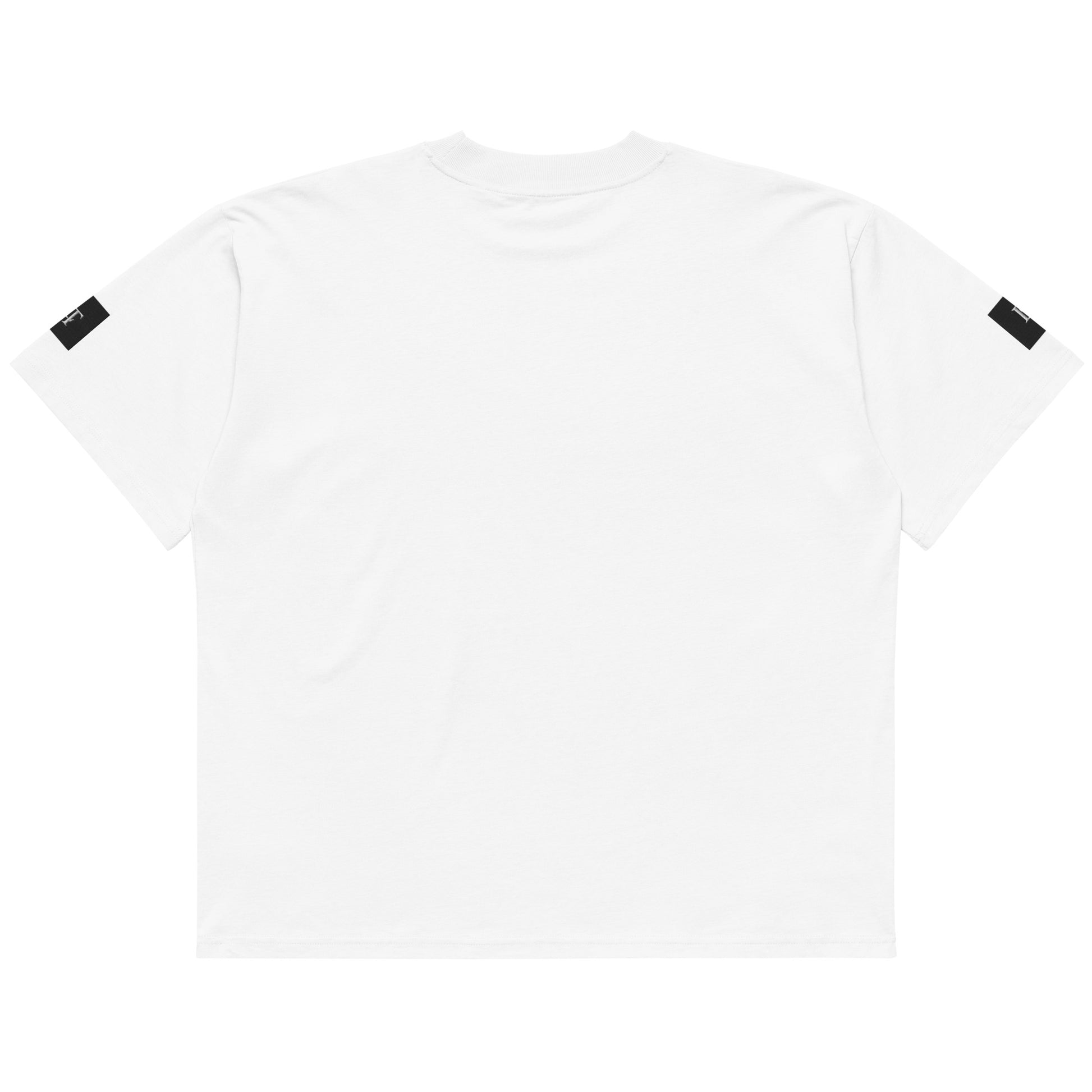 Organic Oversized High Neck "Bostonia Originem" T-shirt | White.