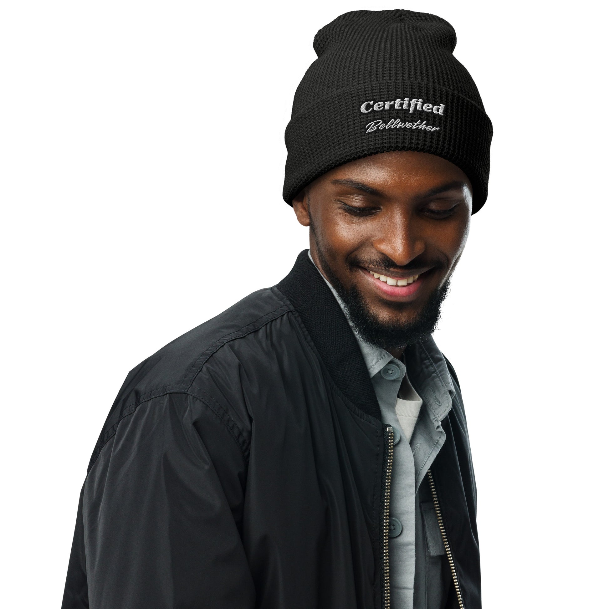 "Certified Bellwether" Waffle Beanie.